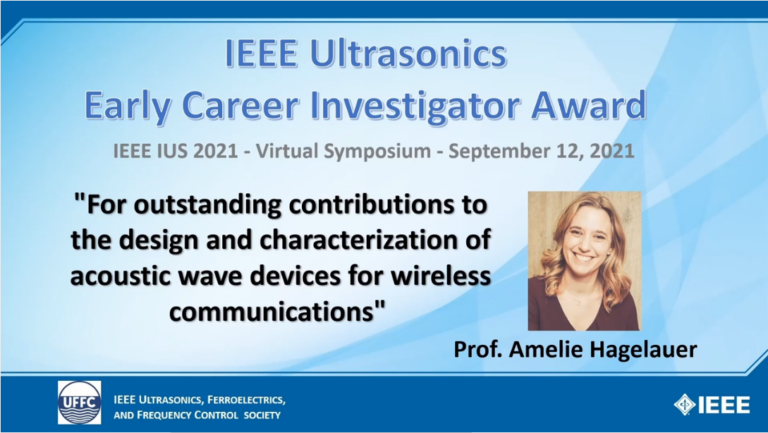 Amelie Hagelauer gewinnt IEEE UFFC Early Career Investigator Award