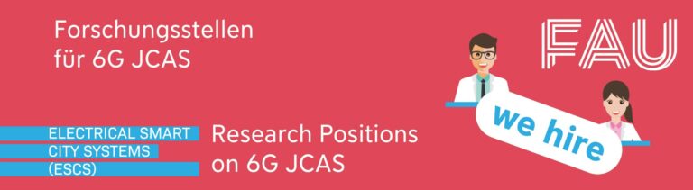 Vollfinanzierte Forschungsstellen (w/m/d) (TV-L E13) zu 6G Joint Communications and Sensing (JCAS)